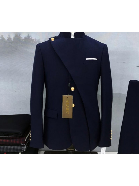 New Men Double Layered Suit | Navy Blue