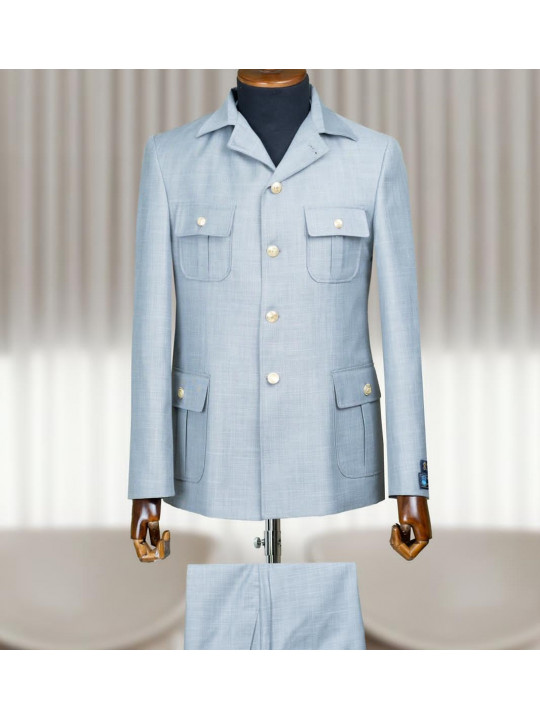 Men's Safari Suit | Cadet gray