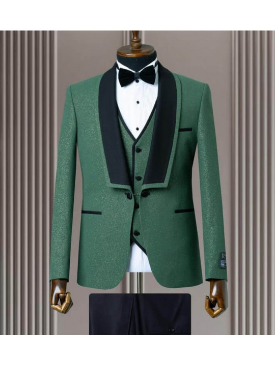 Men's Tuxedo with Black Shawl Lapel | Green