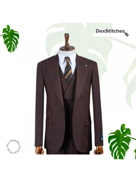 New Men's Layered Pattern 3 Piece Suit | Van Dyke