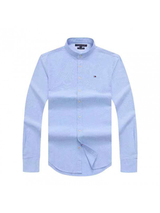 New Tommy Hilfiger long sleeve Plain Shirt | Light Blue