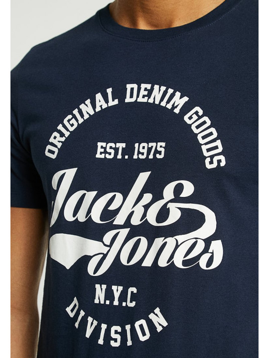 New Premium Jack & Jones T-Shirt with Print | Dark Blue