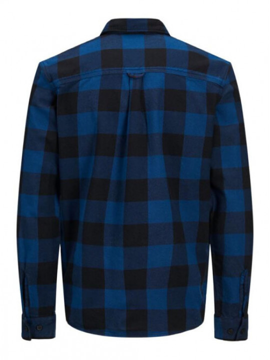 Redd By Jack & Jones Overshirt Jacket With Double Chest Pocket | Black & Blue