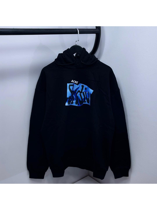 New Arrival Acne Studios Cotton Hoodie | Black and Blue