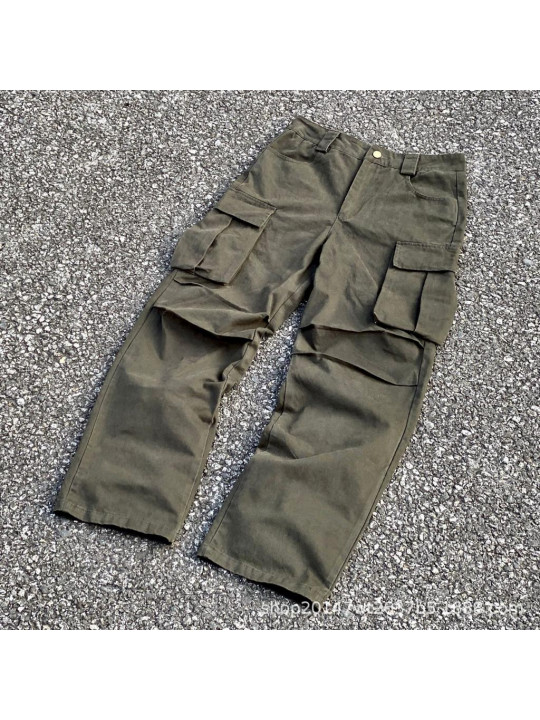 High Quality Combat Trousers with Side Pockets | Dark Green