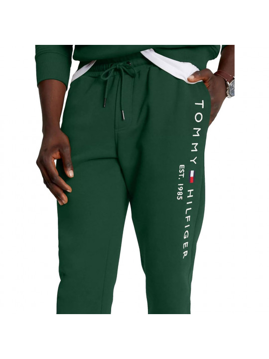 Tommy Hilfigher Men's Embroidered Logo Joggers With Pocket | Green