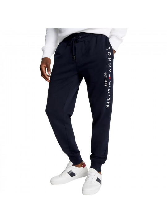 Tommy Hilfigher Men's Embroidered Logo Joggers With Pocket | Navy Blue