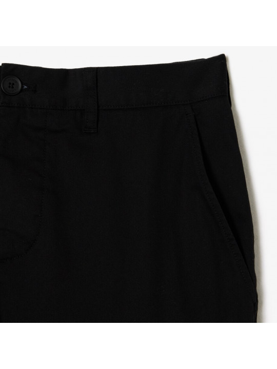 New Men's Lacoste Non Stretch Chinos Pants | Black