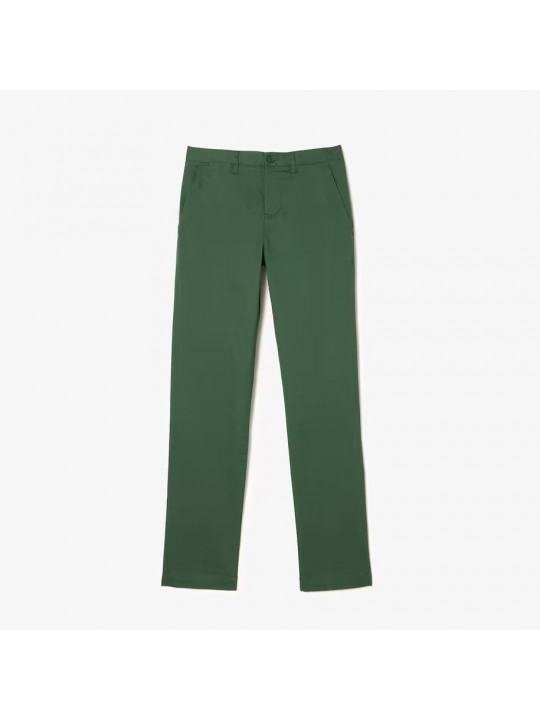 New Men's Lacoste Non Stretch Chinos Pants | Dark Green