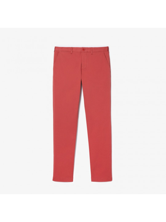 New Men's Lacoste Non Stretch Chinos Pants | Sierra Red