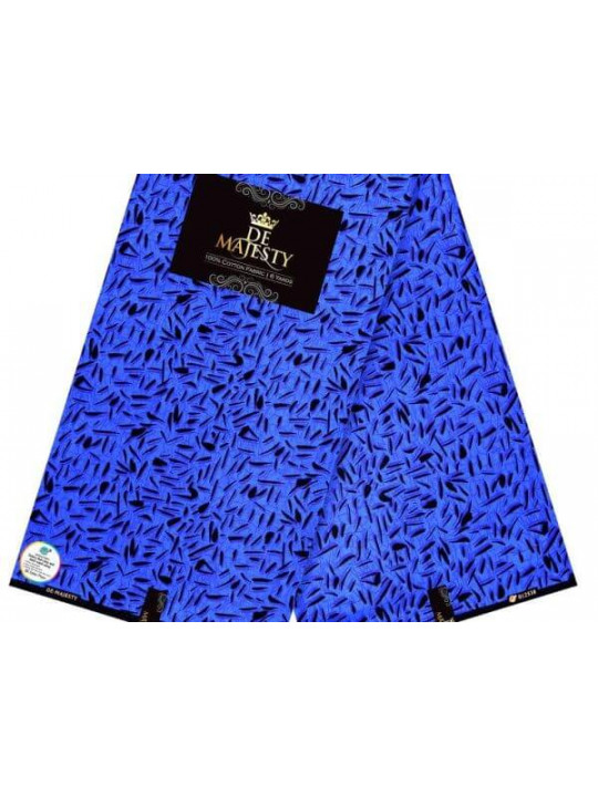 High Quality De Majesty Ankara Fabrics 6 Yards | Royal Blue