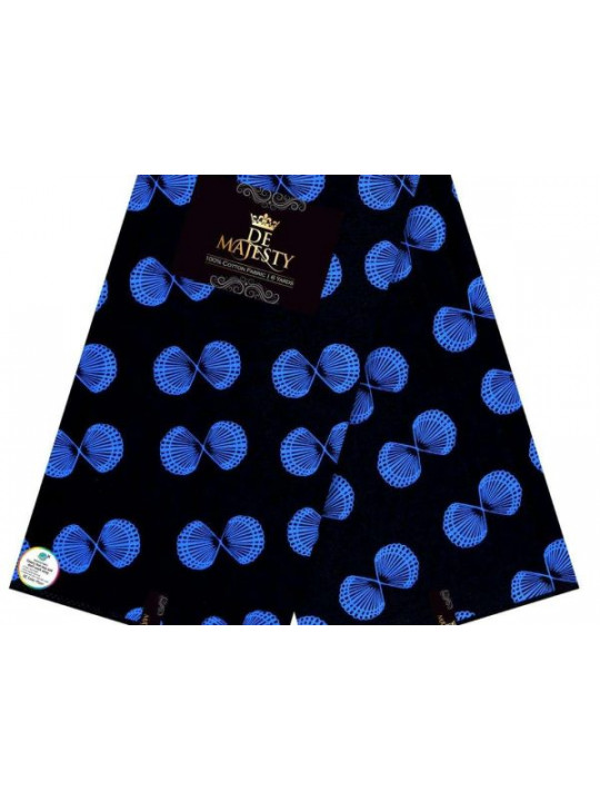 High Quality De Majesty Ankara Fabrics 6 Yards | Blue Butterfly