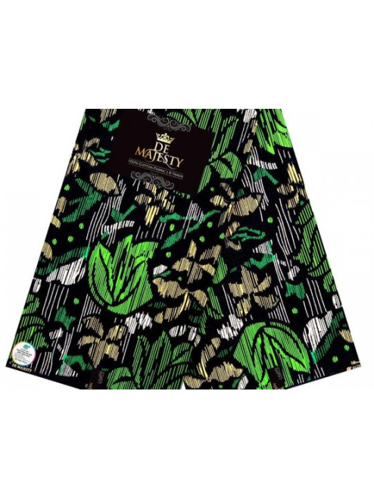 High Quality De Majesty Ankara Fabrics 6 Yards | Green