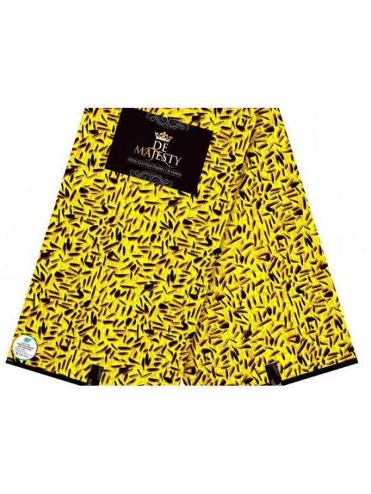 High Quality De Majesty Ankara Fabrics 6 Yards | Yellow