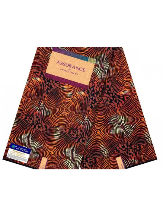 High Quality Ankara Fabrics 6 Yards | Chocolate Brown 