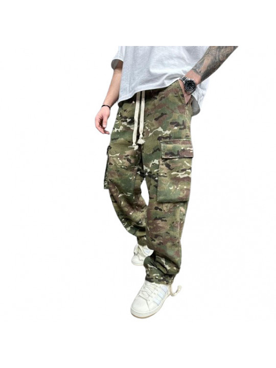 Men's High Quality Camo Patterned Jeans | Green