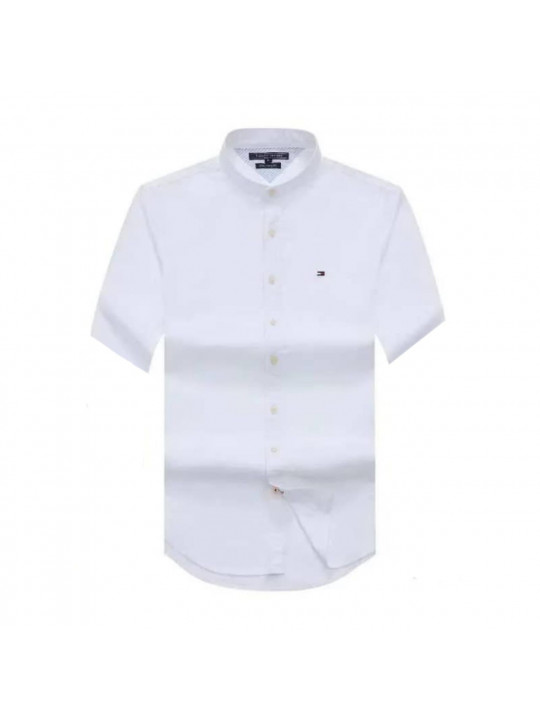 Tommy Hilfiger Bishop Collar SS Shirt | White