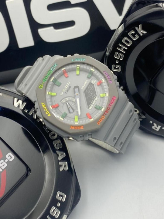 Casio G-Shock Casioak Rainbow Rubber Watches | Ash