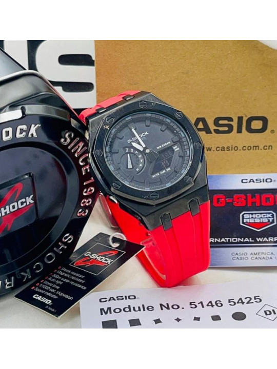Casio G-Shock Dual Display Men Rubber watches | Red
