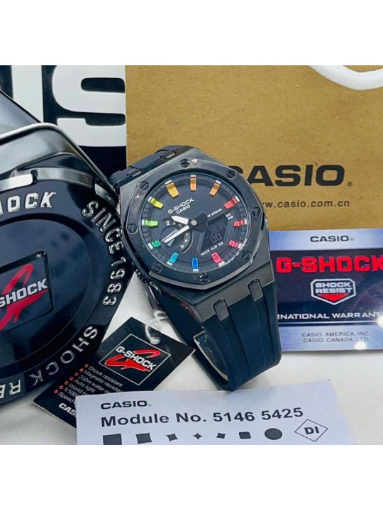 Casio G-shock Steel Rainbow Rubber Watch | Navy Blue