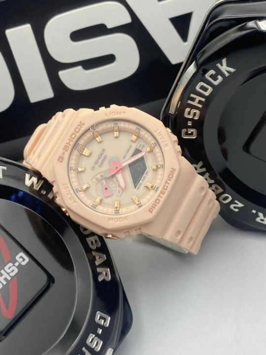 Casio Womens' G-shock Quartz Rubber Watch | Pink