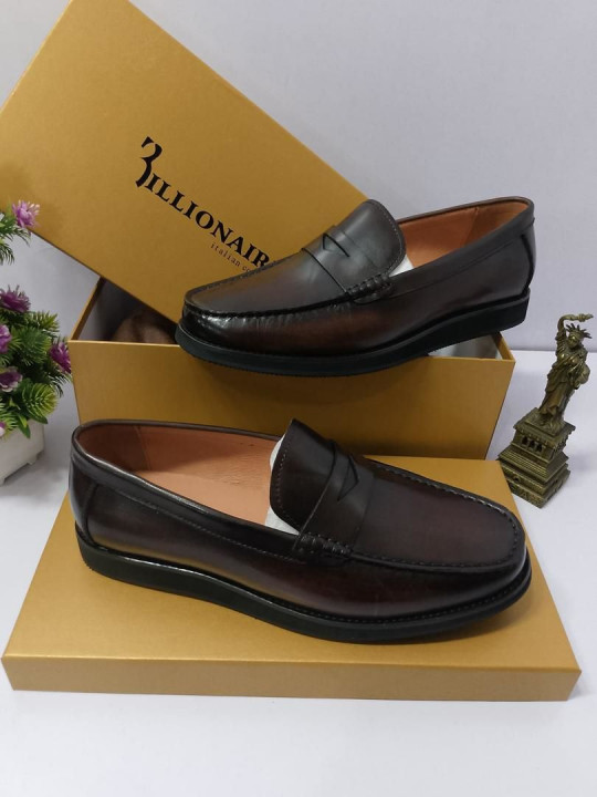 New Men's Billionaire leather shoe| Brown