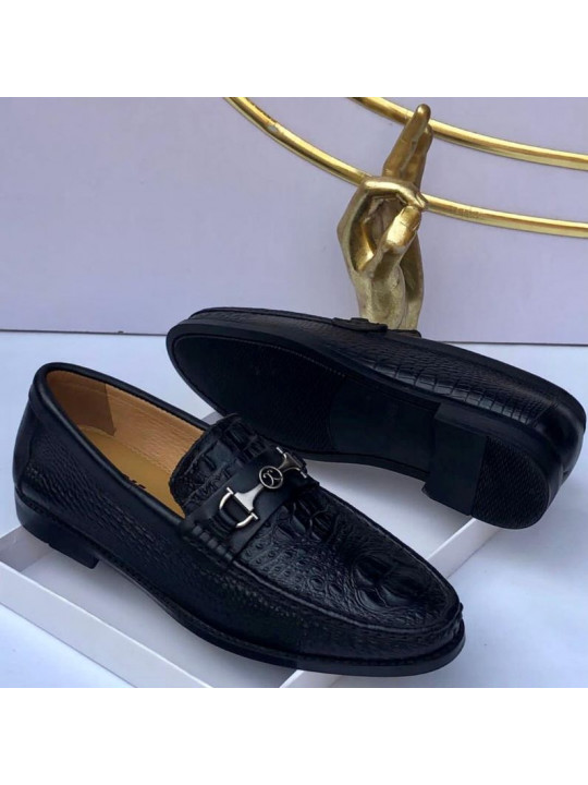 New Men's Ferragamo leather shoe | Black