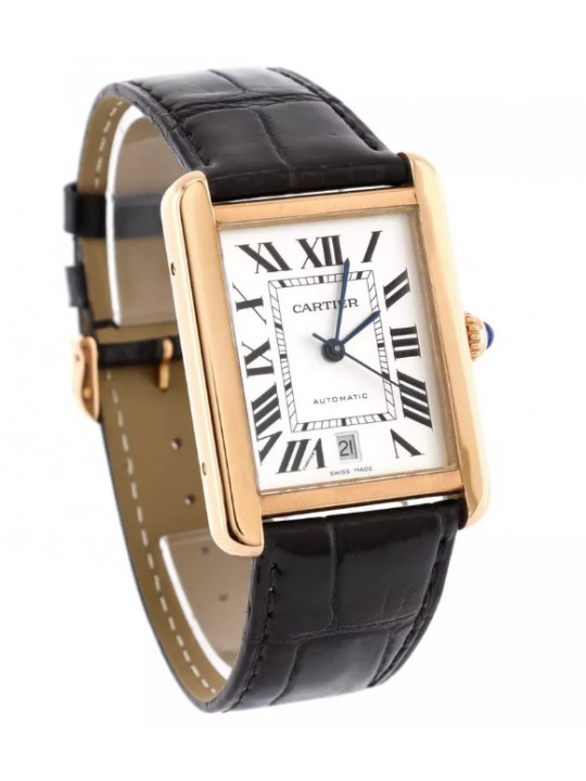 New Cartier Leather Strapped Wristwatch | Black