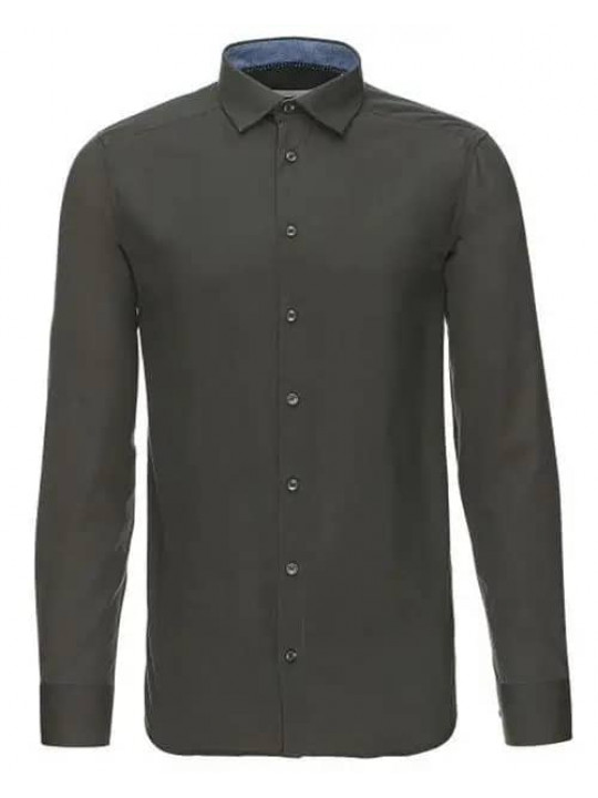 Men Tailored Originals Shirt with a Twill Print Smart Fit | Army Green 