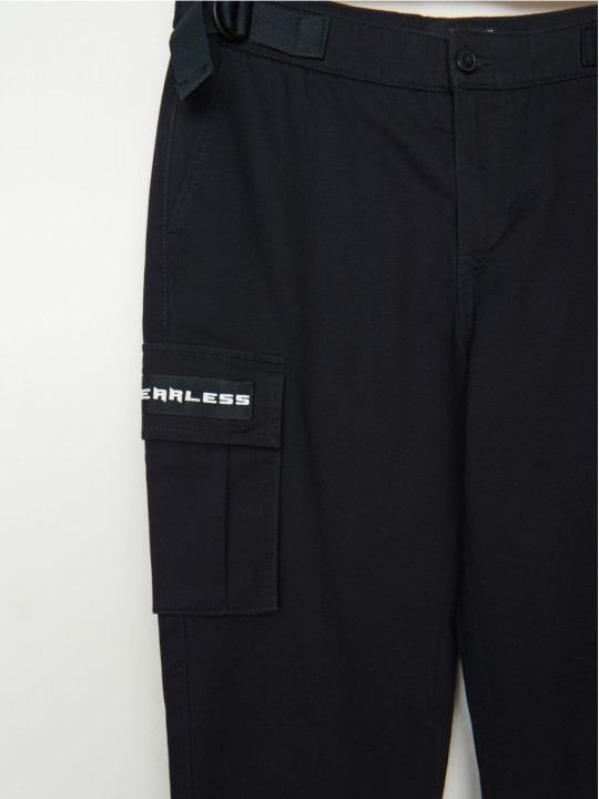 New Housebrand Cargo Combat Pants | Black