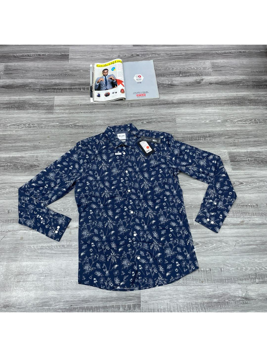 New Only & Sons Long Sleeve Shirt with Floral Design | Blue | White