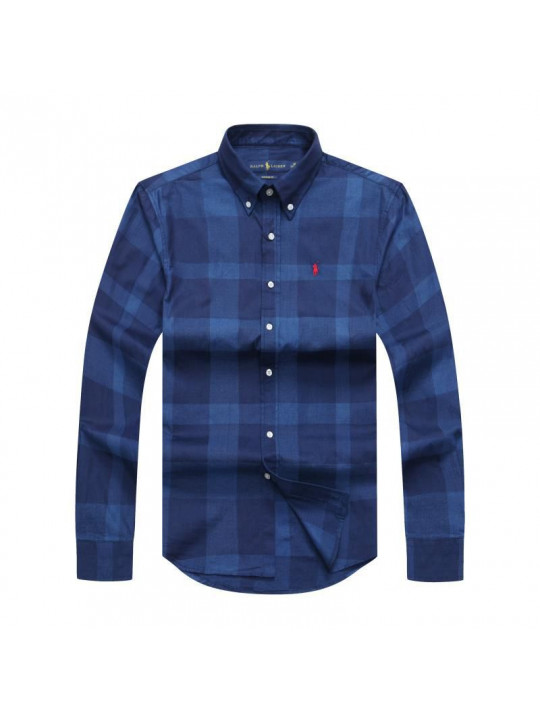NEW POLO RALPH LAUREN SHIRT WITH CHECK|BLUE