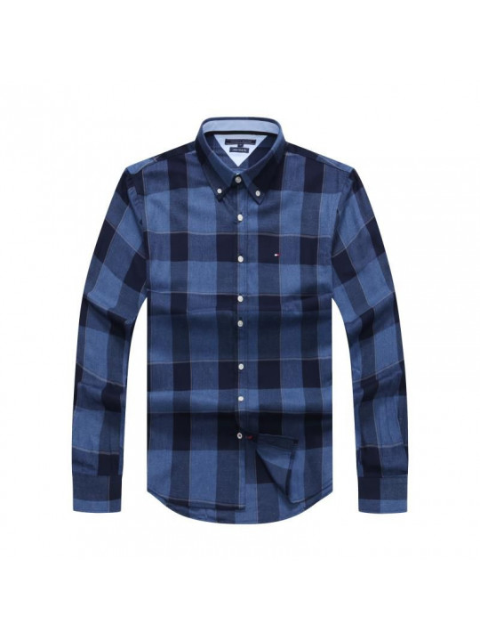 Tommy Hilfiger long sleeve checked shirt | Blue