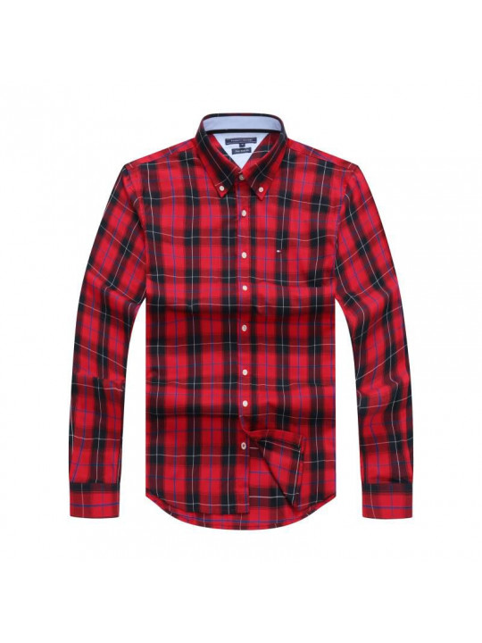 Tommy Hilfiger long sleeve checked shirt | Pink  