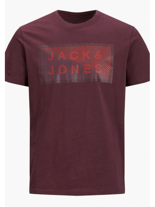 New Men Jack & Jones Core Printed T-Shirt | Catawba Grape