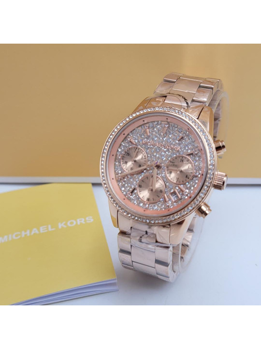 New Women's MICHAEL KORS  Ritzs Wristwatch| Rose Gold Dial