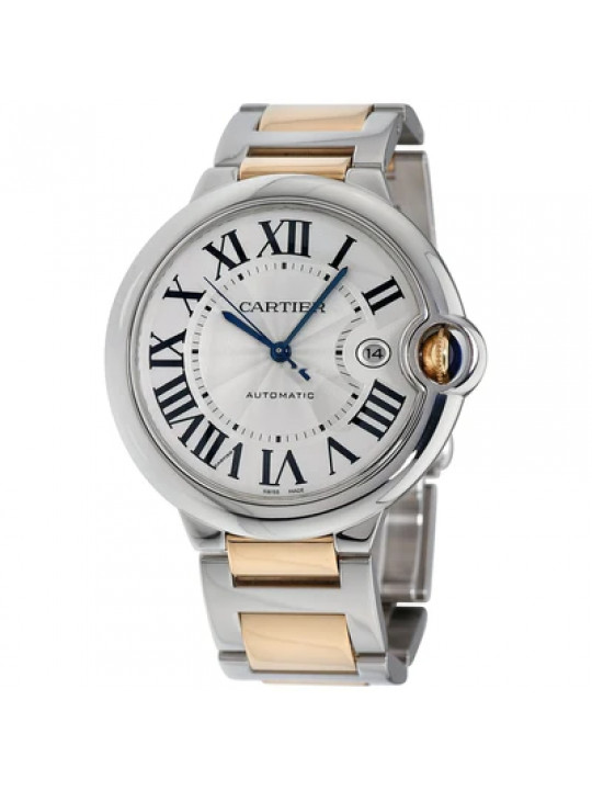New Men`s Cartier Ballon Blue Wrist Watch | Sliver & Rose Gold