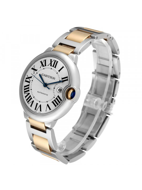 New women`s Cartier Ballon Blue Wrist Watch | Sliver Dial Gold