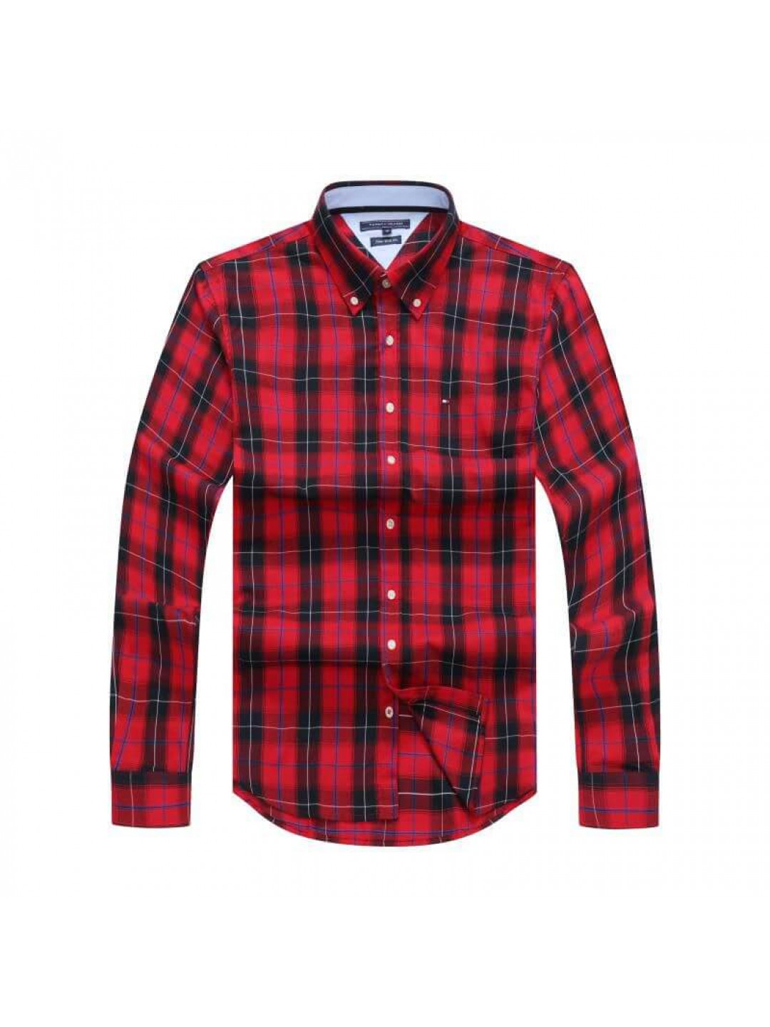 Shop Online for Tommy Hilfiger Plaid Multicoloured Oxford LS Shirt ...
