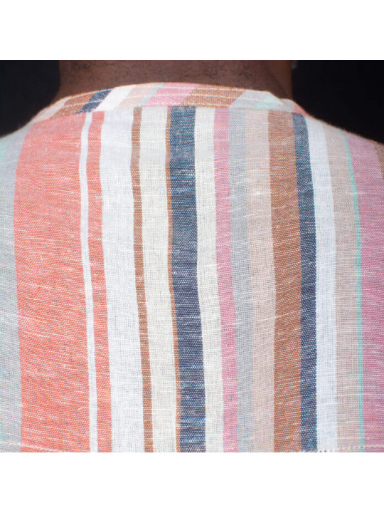 New Men's Striped Multicolor Tunic