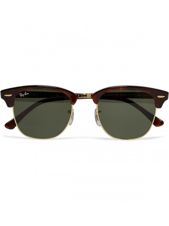 New Ray-Ban Clubmaster Classic Unisex Gold Frame Sunglasses 51mm | Brown 