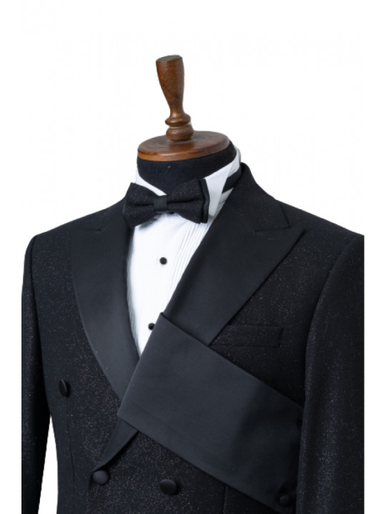 Men's Luxury Double-breasted Tuxedo | Black