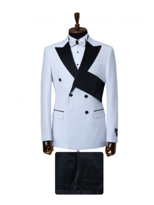 Men's Luxury Double-breasted Tuxedo | French gray