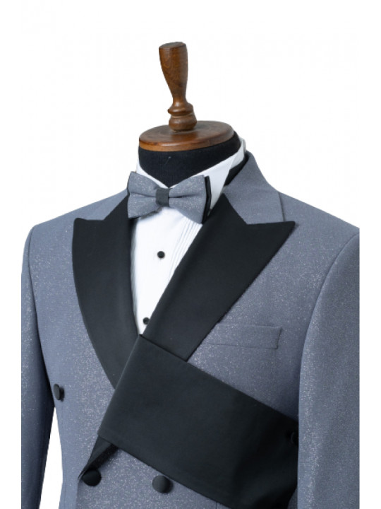 Men's Luxury Double-breasted Tuxedo | Payne's gray
