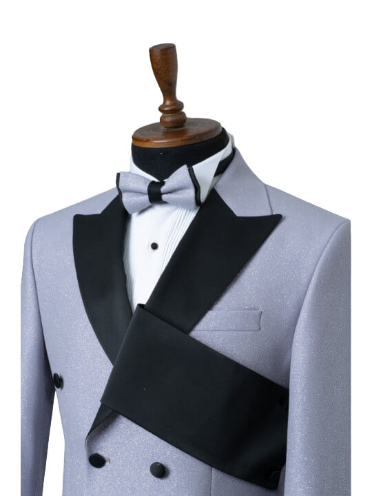 Men's Luxury Double-breasted Tuxedo | Powder blue