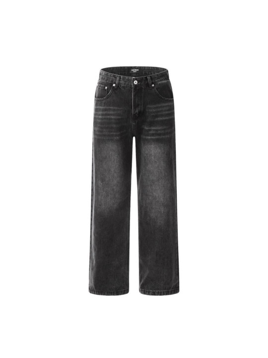 High Quality Straight Cut Faded Jeans | Black