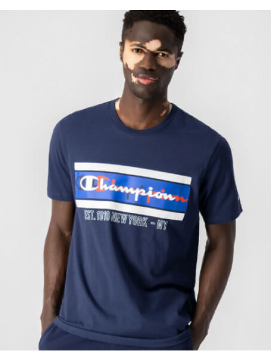 Original Champion Logo Crewneck T-Shirt | Dark Blue