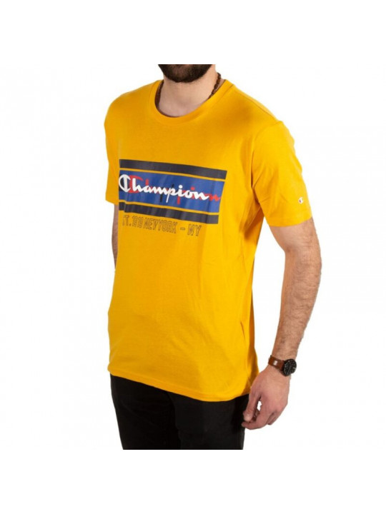 Original Champion Logo Crewneck T-Shirt | Yellow