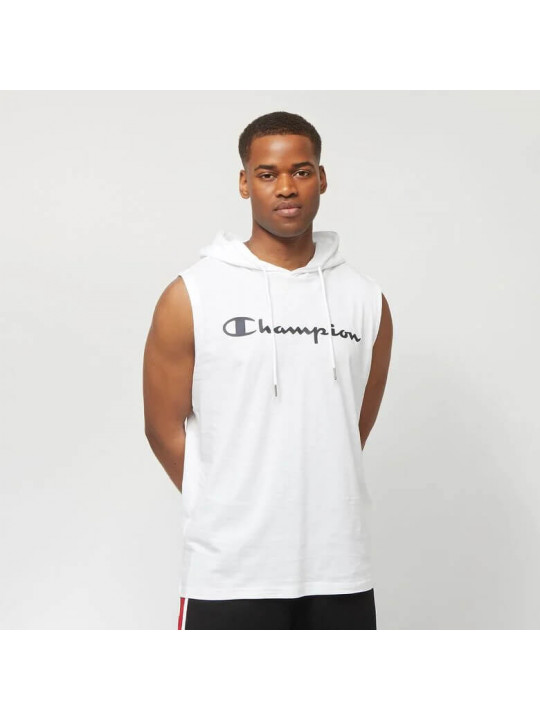 Original Champion Men's Hooded Sleeveless T-Shirt | White