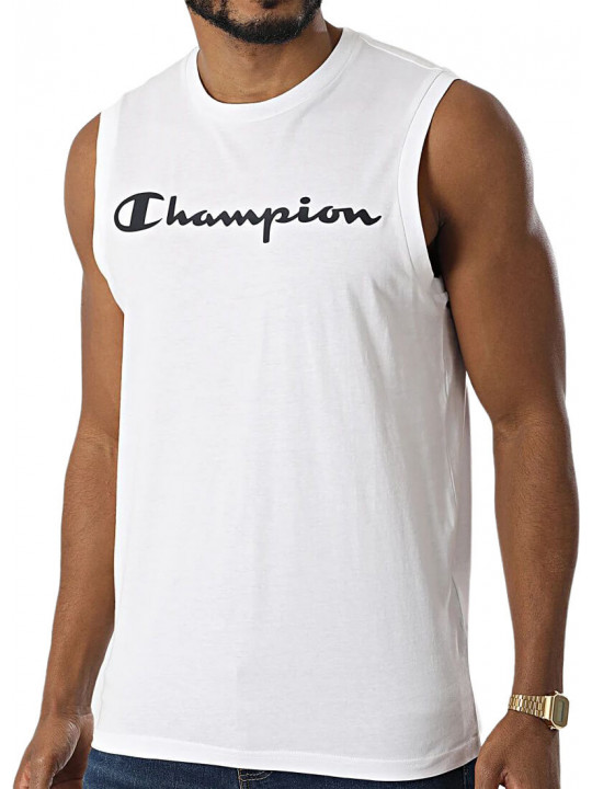 Original Champion Men's Sleeveless Crewneck T-Shirt | White